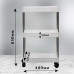 Полка хозяйственная в ванную на колесиках 3 Яруса Bathroom Rack 3TIER-White