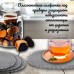 Плейсмат Подставка на стол под горячее Круглая 38см СЕРЫЙ 4 ШТ Placemat-Grey4