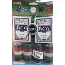 Покерный набор 100 фишек на блистере