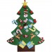  Новогодняя елка из фетра на стену с игрушками-украшениями на липучках