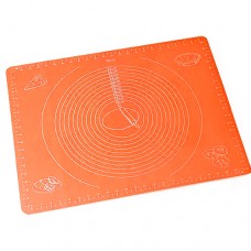 Силиконовый Коврик для раскатки теста 40х50 см с разметкой до 36 см Оранжевый