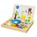 Детская Развивающая игра Доска Пазл Мозаика с маркером и мелками Animal Puzzle MWZ-2001