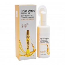 Пенка мусс с щеточкой для умывания с никотинамидом Nicotinamide Ampoule Skin Treatment Cleansing Mousse 120 мл VB-120nic