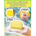 Массажная силконовая щеточка для тела с емкостью для жидкости Silicone Massage Bath Brush Бирюзовая Bath-99-бир