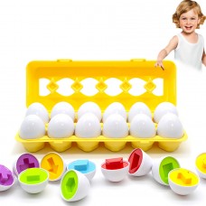 Сортер геометрические фигуры Яйца в коробке 12 шт Matching Eggs LB33-3