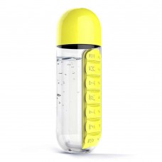 Pill & Vitamin Бутылка с органайзером для таблеток Желтая