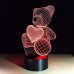 3D светильник ночник Мишка