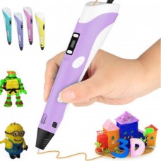 3D Pen Ручка для творчества Мир Фантазии с 10 шаблонами Фиолетовая 3DPEN-3