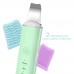 Ультразвуковая щеточка для чистки лица 2 насадки 4 режима Face Skin Cleansing Scrubber Зеленый