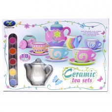 Детский Чайный набор с красками для росписи Посуды Раскраска для детей 18 шт Ceramic Tea-sets