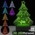3D Ночник LED Светильник 3 режима 8 цветов Елка Merry Christmas USB 3xAAA Creative 3D Visualization lamp