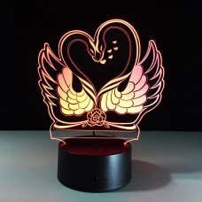 3D светильник ночник Лебеди