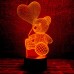 3D светильник ночник Медвежонок с шариком