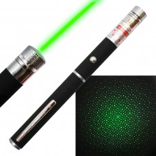 Мощная лазерная указка с 1 насадкой YL Зеленый луч Green Laser Pointer YL-green