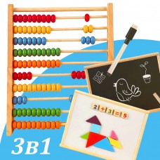 Многофункциональная Деревянная Математическая игрушка Сортер Счеты Магнитная азбука + маркер Calculation Frame Digital Version 230-206