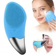 Массажная ультразвуковая щеточка для очищения лица Sonic Facial Brush Синяя