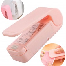 Мини Вакуумный упаковщик пакетов с Магнитом Запайщик MiNi Sealing Machine MJP-198 Розовый
