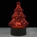 3D Ночник LED Светильник 3 режима 8 цветов Елка Merry Christmas USB 3xAAA Creative 3D Visualization lamp