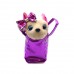 Мягкая игрушка Плюшевая Собачка с бантиком MI NI Love в розовой сумочке с поводком Chiсhi-Роз