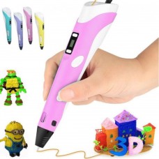 3D Pen Ручка для творчества Мир Фантазии с 10 шаблонами Розовая 3DPEN-3
