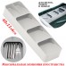 Кухонный Органайзер 5 отсеков для столовых приборов 40х11х6 см Compact Cutlery Organiser Белый
