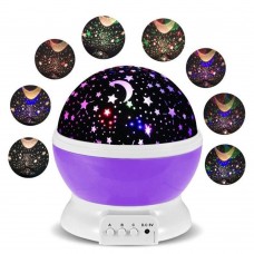 Ночник проектор Звездное небо Star Master Фиолетовый