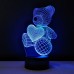 3D светильник ночник Мишка