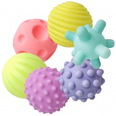 Детские Мячики Мягкие Шары 6 шт 7 см Soft Balls Прорезывания зубов для малышей 1866A