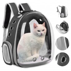 Воздухопроницаемая Прозрачная Переноска с иллюминатором для кота Сумка Рюкзак для домашних животных Черный