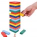 Настольная Деревянная игра Башня Разноцветная Дженга с кубиком 54 детали 16х5х5 см Wooden Toys WT-2305-12