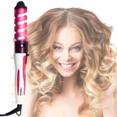 Плойка для волос круглая спиральная NOVA Professional hair curler Розовая NHC-5322