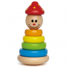 Детская игра Пирамидка Сортер деревянный Rainbow Roly-poly ZR-2305-2