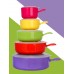 Разноцветные Пластиковые Контейнеры Набор 5 шт для еды Разноразмерные Круглые Food Storage Bowls 5 PIECE SET