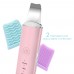 Ультразвуковая щеточка для чистки лица 2 насадки 4 режима Face Skin Cleansing Scrubber Розовый