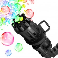 Детский Пистолет Гатлинга Мыльные Пузыри Electric Bubble Gun Игрушечное оружие Черный G-700-1