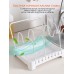 Сушилка для посуды и столовых приборов 21х16х17 см 3 секции Post Lids Baking Trays VELEKA-837 Белый