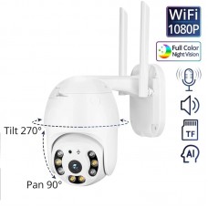 Камера безопасности Wi-Fi Smart наружная 1080P IP66 64GB 3Мр Беспроводная Поворотная