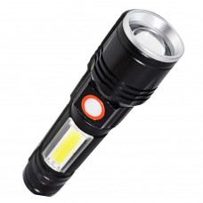 Мощный яркий светодиодный аккумуляторный тактический LED+COB фонарь FA-3149-P50 Cree USB