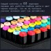 Набор профессиональных двухсторонних маркеров Clipstudio для скетчинга 80 цветов в чехле