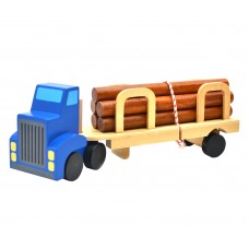 Деревянный грузовик Транспортер бревен Log transporter от 3х лет 7 предметов 32x7x10 см LT-32