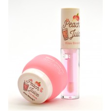 KISS BEAUTY Набор для губ с персиком Peach Juice Lip Oil & Lip Mask 4мл и 10 гр 70241-03PE