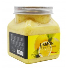Отшелушивающий скраб для лица и тела  с лимоном Pretty Cowry LEMON  Face & Body Scrub 350 ml  PC8138