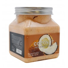 Отшелушивающий скраб для лица и тела с кокосом Pretty Cowry COCONUT  Face & Body Scrub 350 ml PC8134