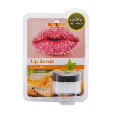 PHUTAWAN Сахарная маска - скраб для губ с ароматом Дыни Lip Scrub Melon Mint 12 гр Melon-12g