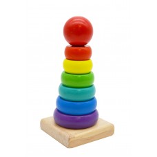 Детская игра Пирамидка Цвета радуги 7 деталей для малышей RT-2305-118