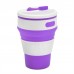 Стакан 350 мл Складной Силиконовый Collapsible coffee cup Фиолетовый