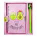 Школьный набор Ручка и Блокнот 18х11 см в линейку с замочком Авокадо My Sincere Love Розовый HN-008