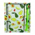 Школьный набор Ручка и Блокнот 18х11 см в линейку с замочком Авокадо Зеленый HN-008