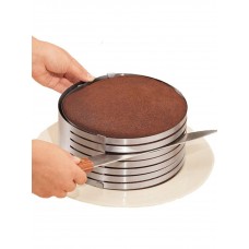  Форма кольцо для выпечки и нарезки коржей Слайсер для торта регулируемый размер от 15 до 20 см