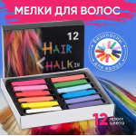 Цветные мелки для волос 12 цветов Instant Color Added Flair Hair Chalk In DA025-YW141226-1
